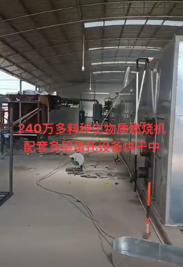 
240萬大卡多料種生物質(zhì)燃燒機(jī)配套多層蛋托設(shè)備烘干